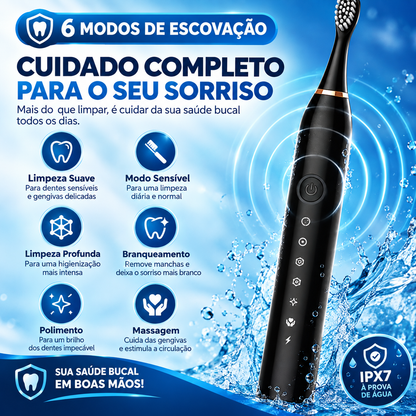 Escova de Dentes Elétrica Recarregável