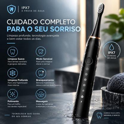 Escova de Dentes Elétrica Recarregável