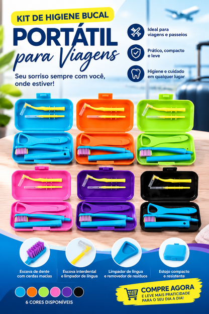 conjunto de viagem de higiene e limpeza