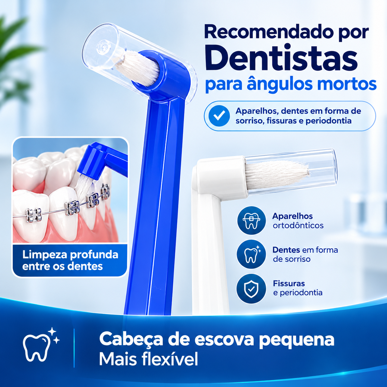 ☭conjunto de Escova de Dentes interdental