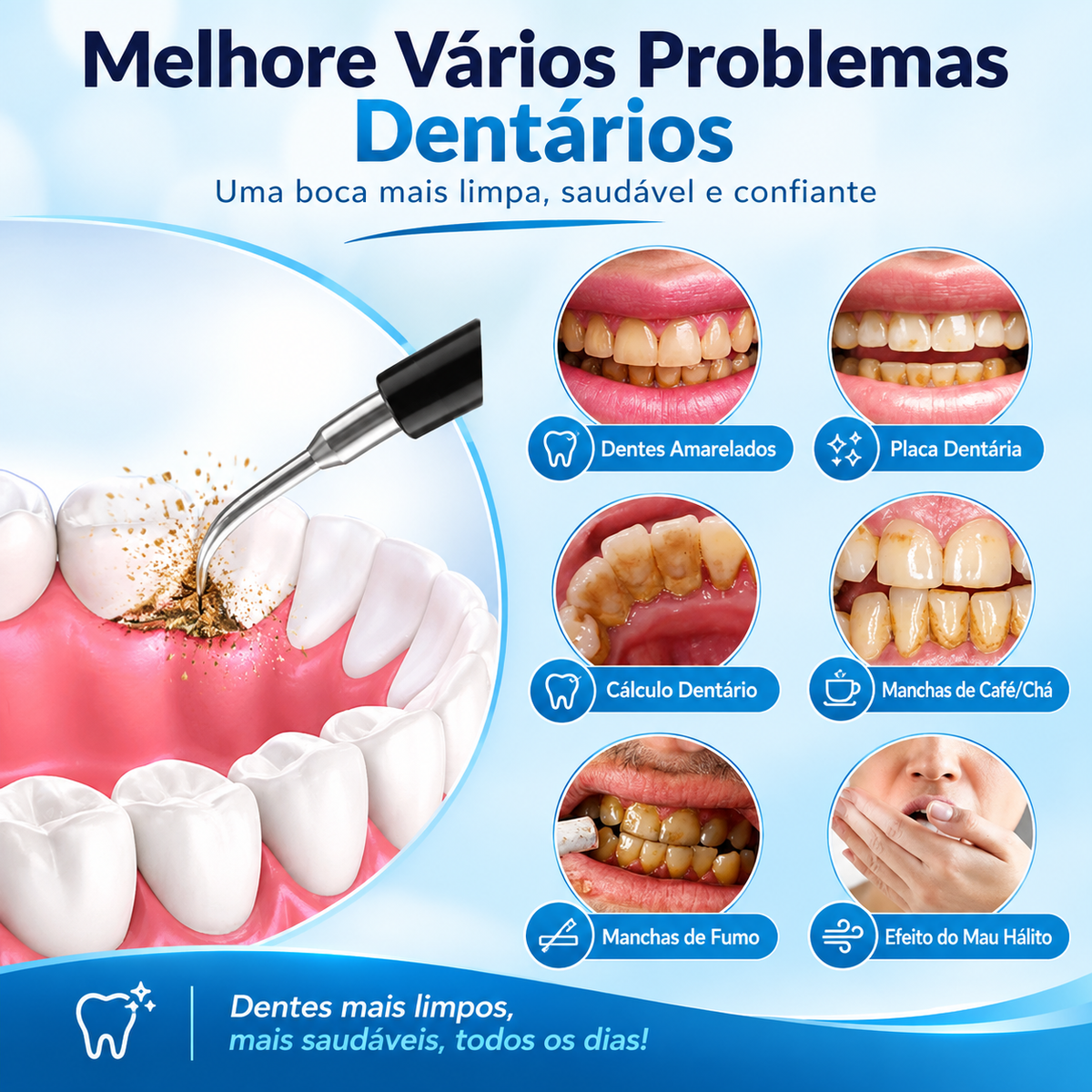 Removedor Elétrico de Tártaro com escova