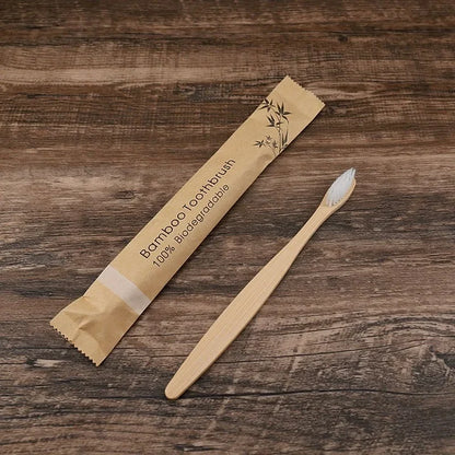 Kit 10 Escovas de Dente de Bambu Natural Coloridas