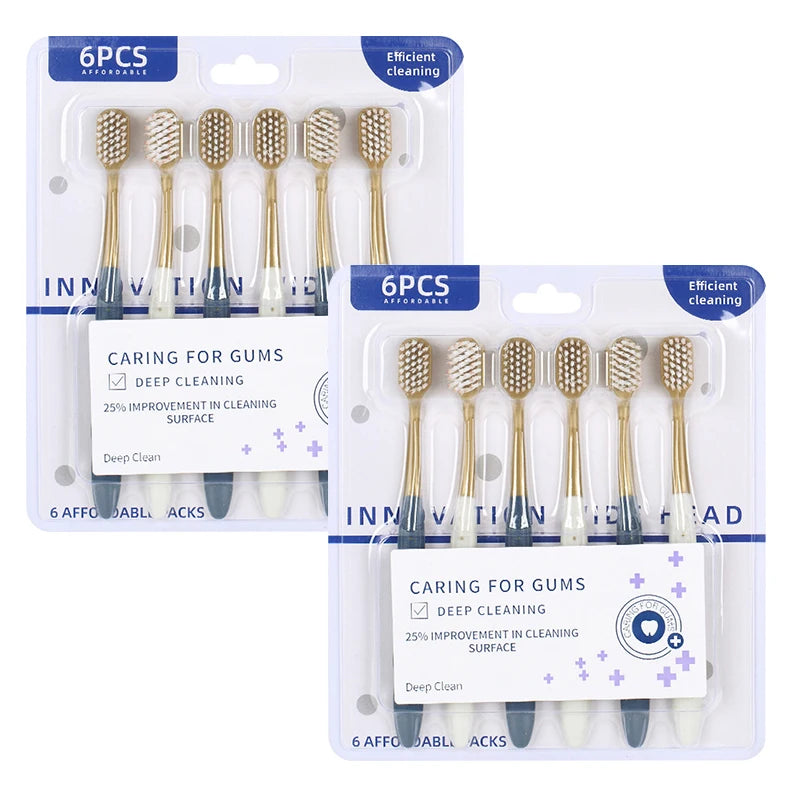 Kit com 6 ou 12 escovas de dente