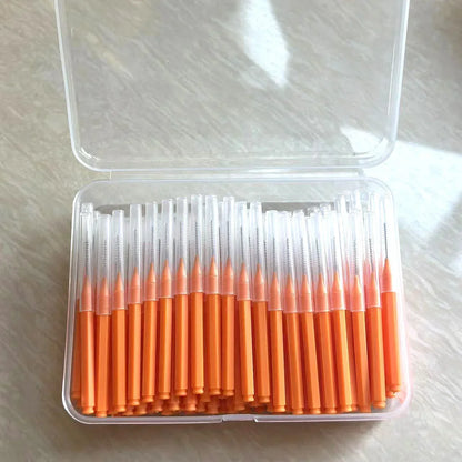Escovas Interdentais 100 Unidades – Escovilhão Dental para Limpeza dos Dentes