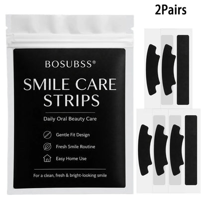 Tiras Clareadoras de Dentes, 2 ou 6 Pares de Tiras para Cuidados com o Sorriso,