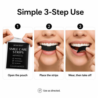 Tiras Clareadoras de Dentes, 2 ou 6 Pares de Tiras para Cuidados com o Sorriso,