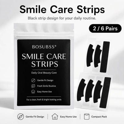 Tiras Clareadoras de Dentes, 2 ou 6 Pares de Tiras para Cuidados com o Sorriso,