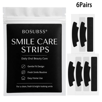 Tiras Clareadoras de Dentes, 2 ou 6 Pares de Tiras para Cuidados com o Sorriso,